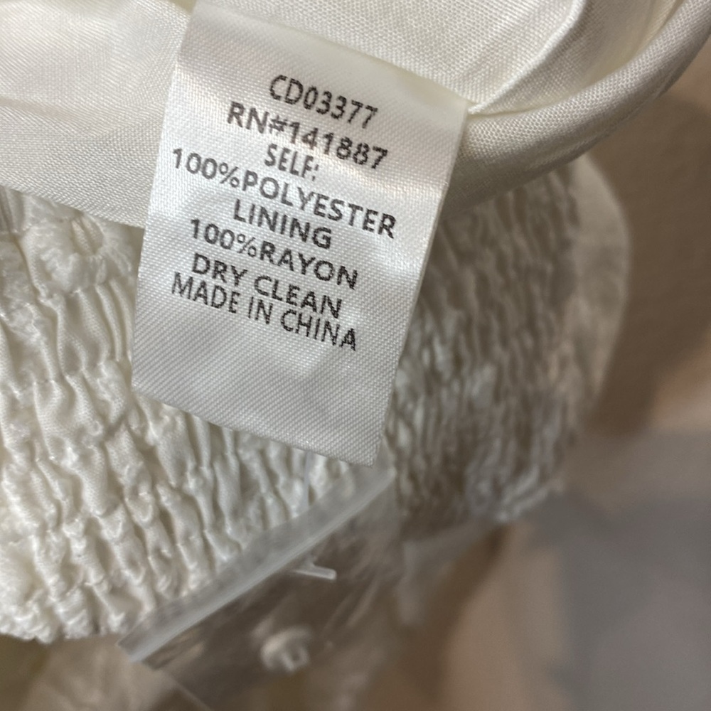 TCEC White Eyelet Halter Mini Women's Dress L - Picture 6 of 11